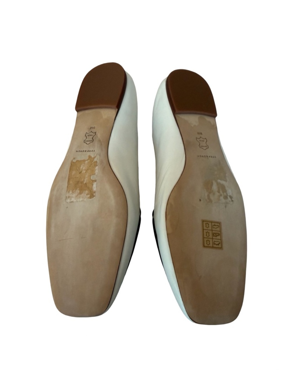 Tory Burch Charm Two Tone Loafers Slip-On Flats Shoes Leather Size 9 Women's - Picture 11 of 15